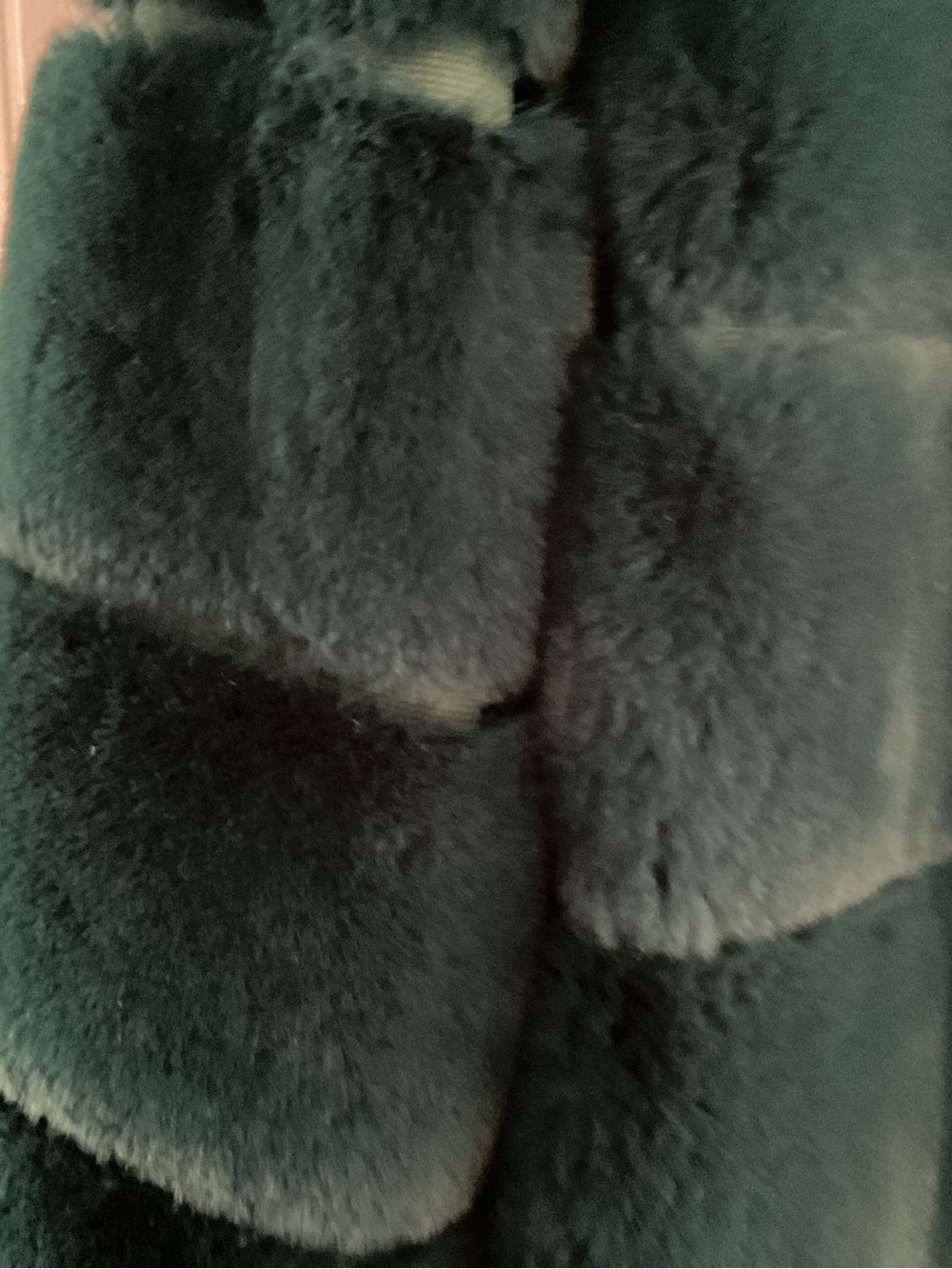NVLT Deep Green Plush Faux Fur Jacket - Picture 5 of 7